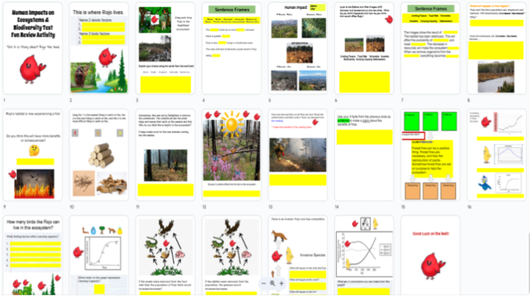 Human Impacts on Ecosystems & Biodiversity Fun Review Google Slides ...