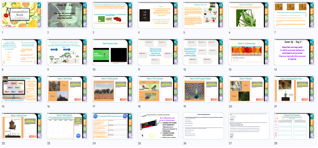 Seed Dispersal Interactive Notebook