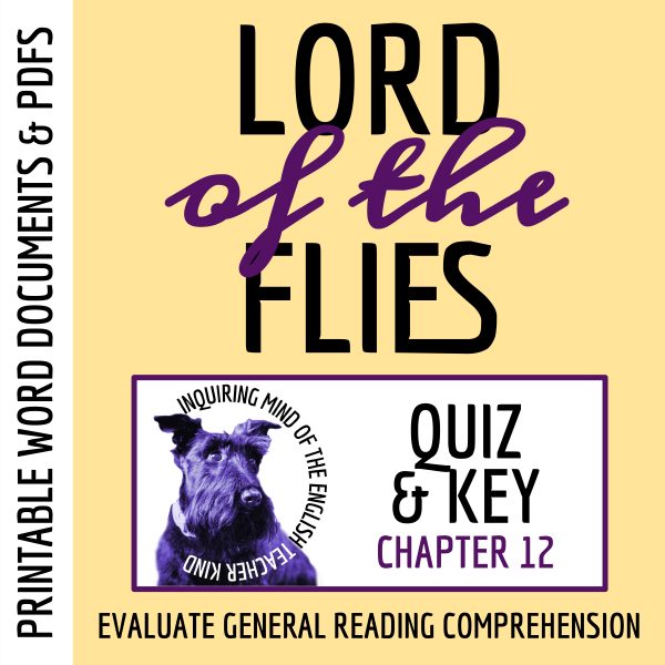 Lord of the Flies Chapter 12 Quiz and Answer Key | Guided Reading ...