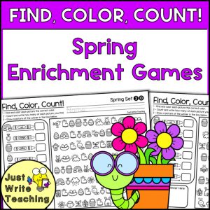 Find, Color, Count! - Spring Season Enrichment Games
