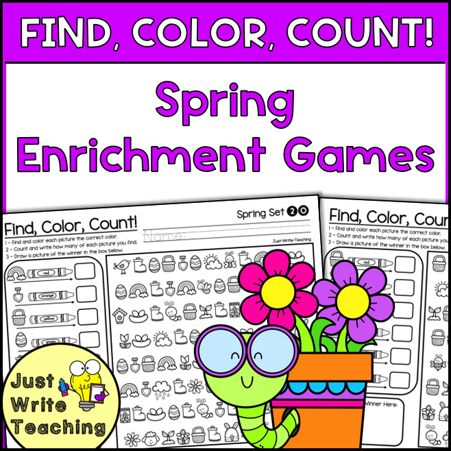 Find, Color, Count! - Spring Season Enrichment Games