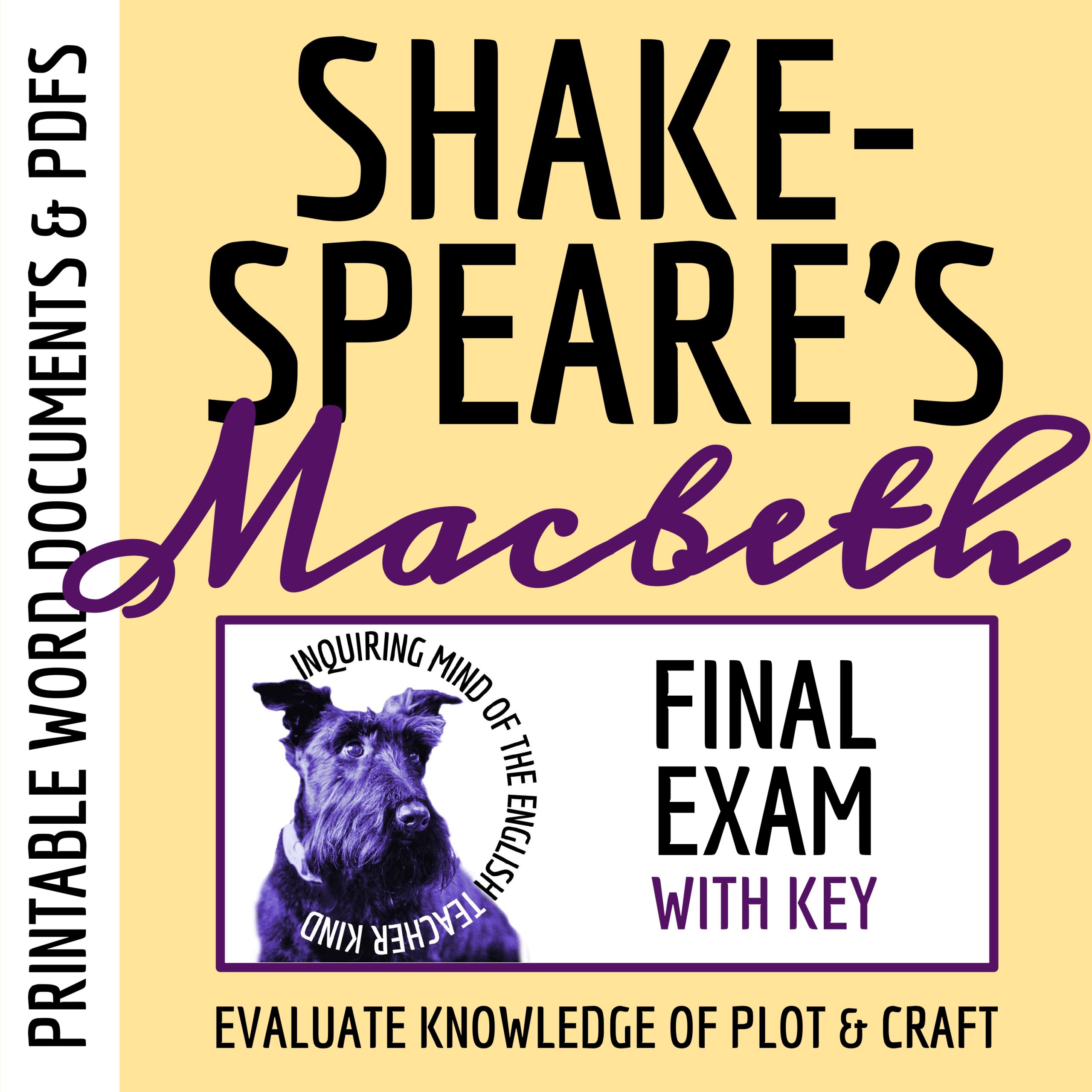 Macbeth Summative Test and Answer Key