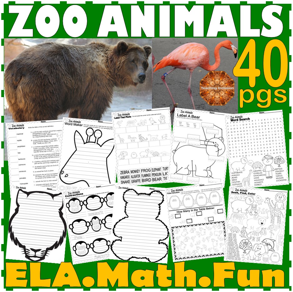 All About PENGUINS ELA Math Craft Activities Writing Vocabulary Worksheets (Copy)