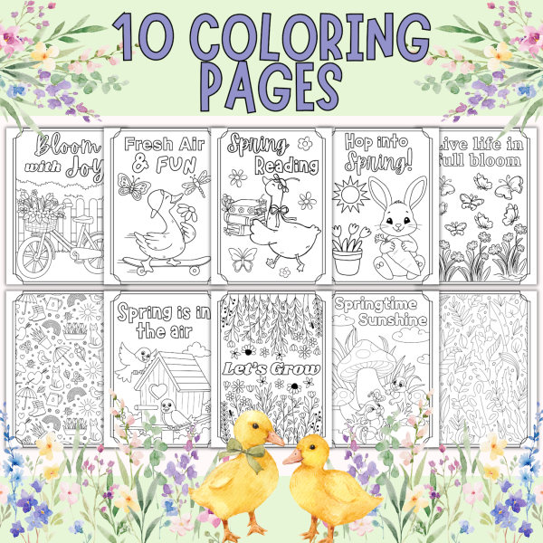 Spring Activity Bundle No-Prep Worksheets Coloring Pages Word Games ...