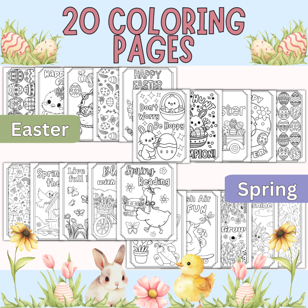Spring and Easter Activity Bundle No Prep Worksheets: Coloring, Word ...