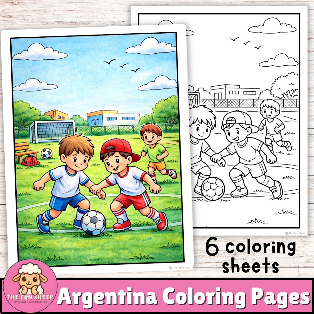 Argentina Coloring Pages South America Country Study & Culture Activities for Kids
