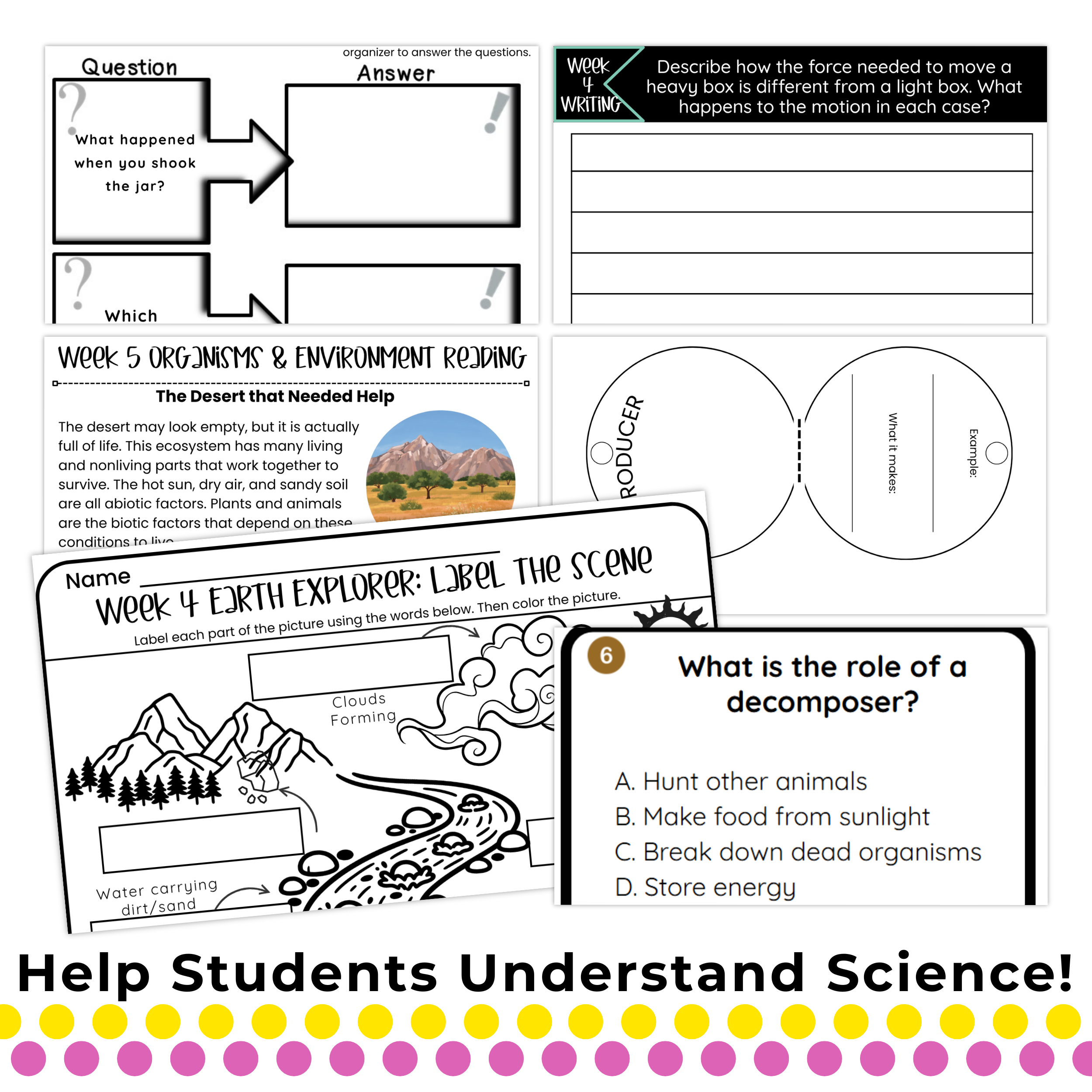3rd–5th Grade Summer Science Review EOY Packet | Labs & Activities Summer School