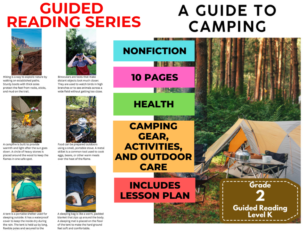 Guided Reading Level K - A Guide to Camping (with Lesson Plan)