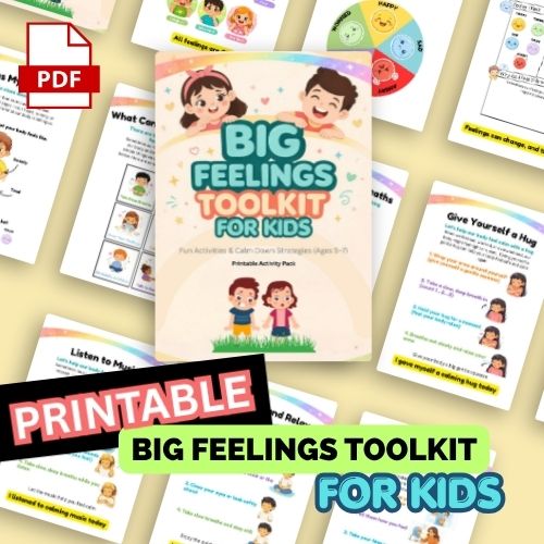 Big Feelings Toolkit for Kids | Emotional Regulation Activities | SEL Printable Pack | Calm Down Str