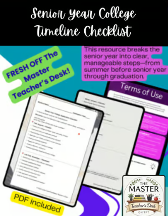 Senior Year College Timeline/Checklist
