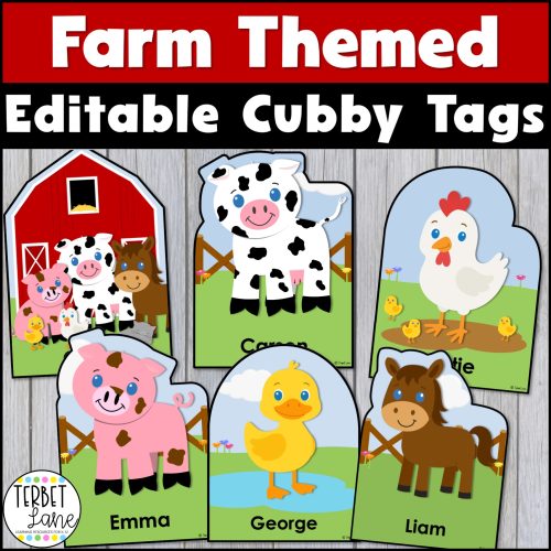 Editable Farm Theme Classroom Decor Cubby Name Tags | Locker Labels ...