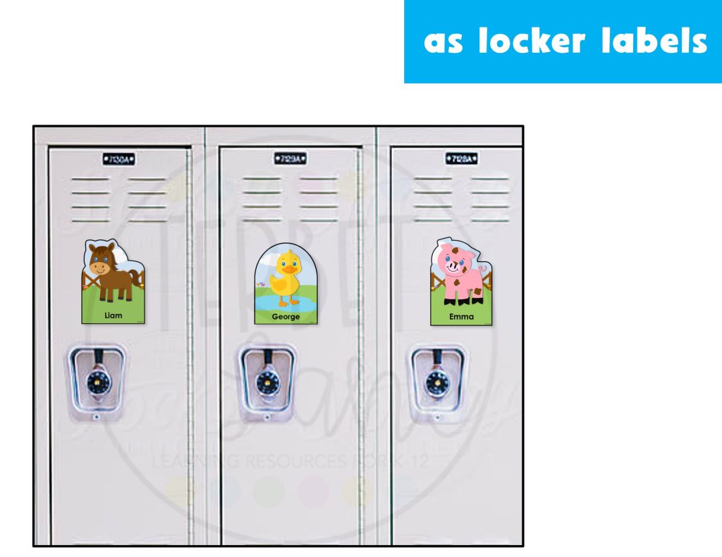 Editable Farm Theme Classroom Decor Cubby Name Tags | Locker Labels ...