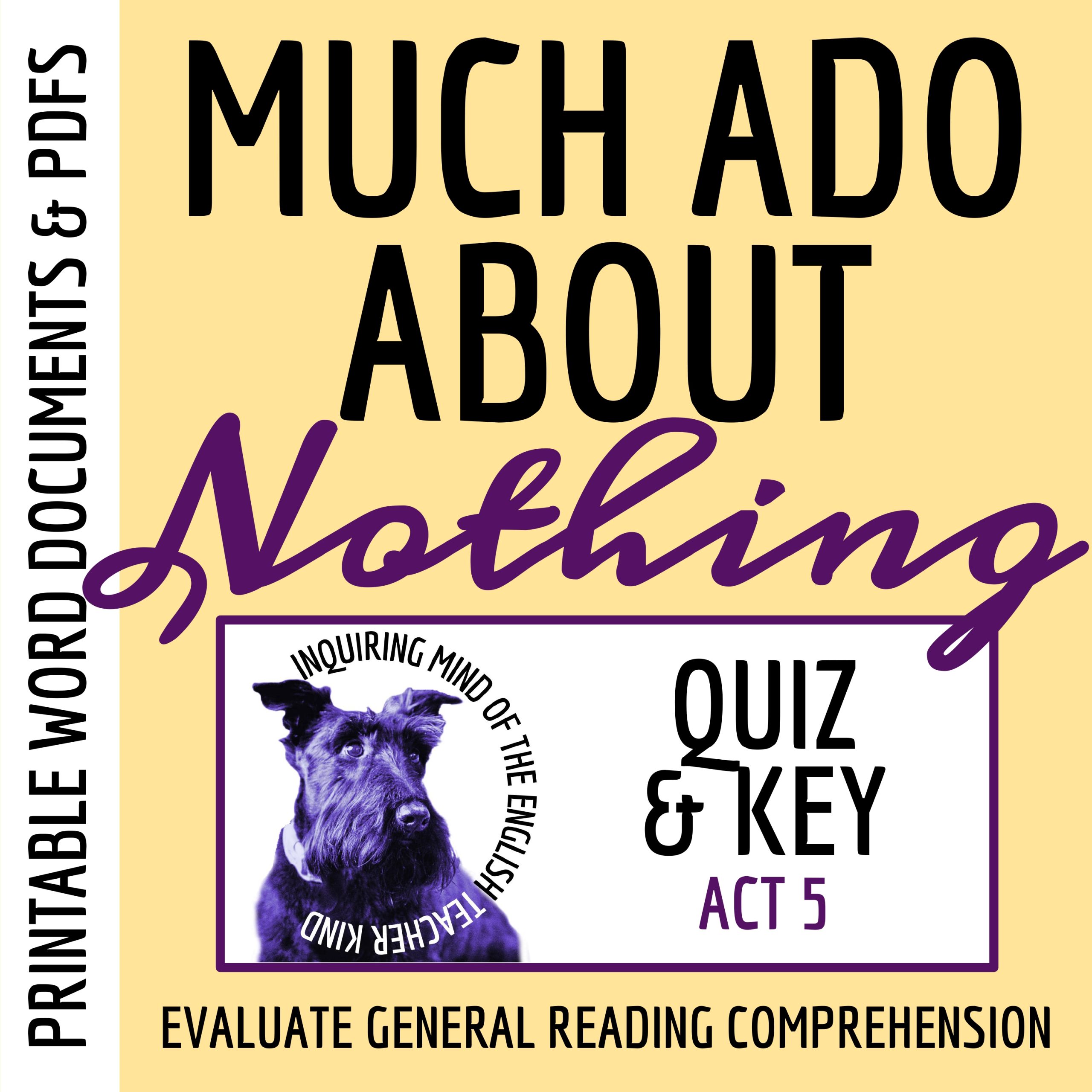 Much Ado About Nothing Act 5 Quiz and Answer Key