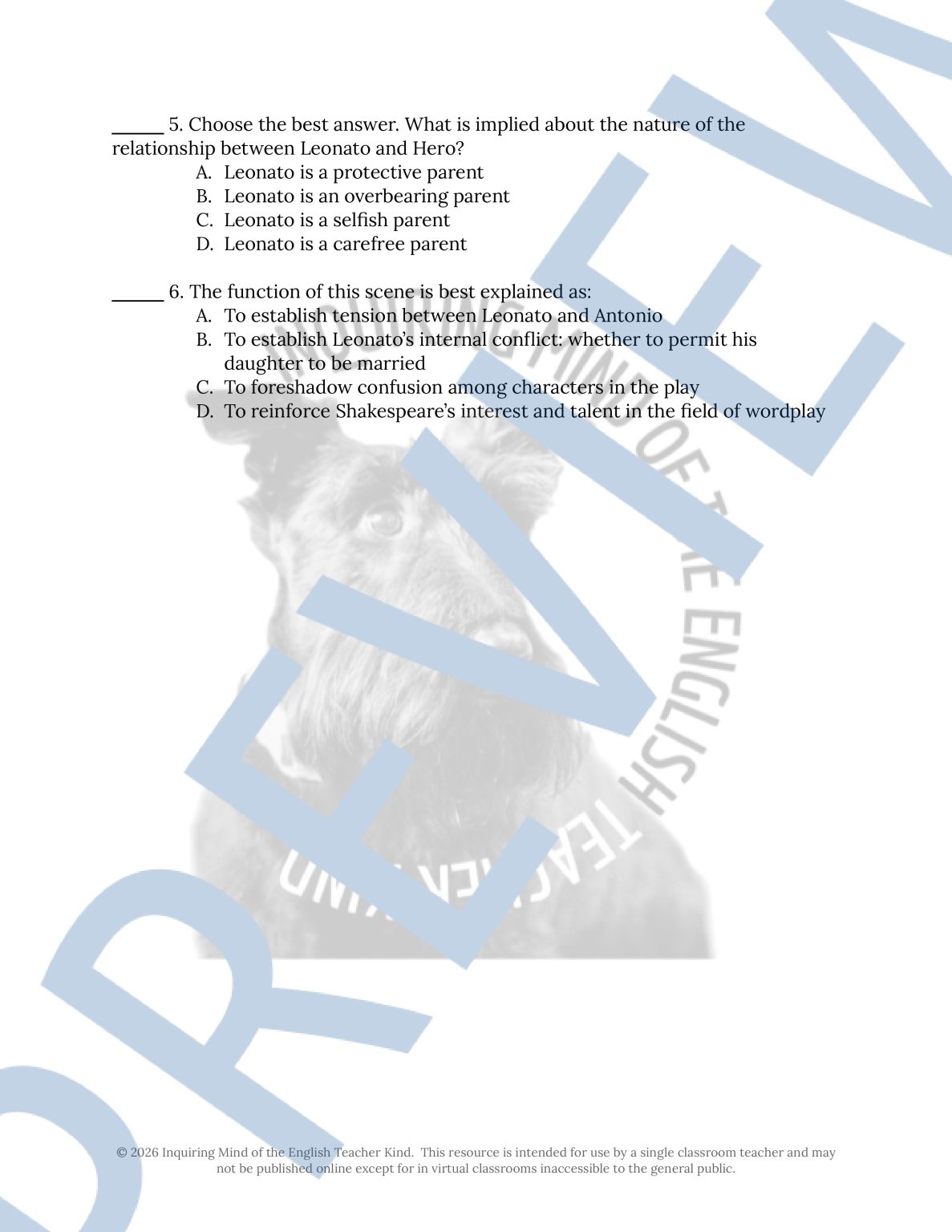 Much Ado About Nothing Close Reading Analysis Worksheets Bundle - Made ...
