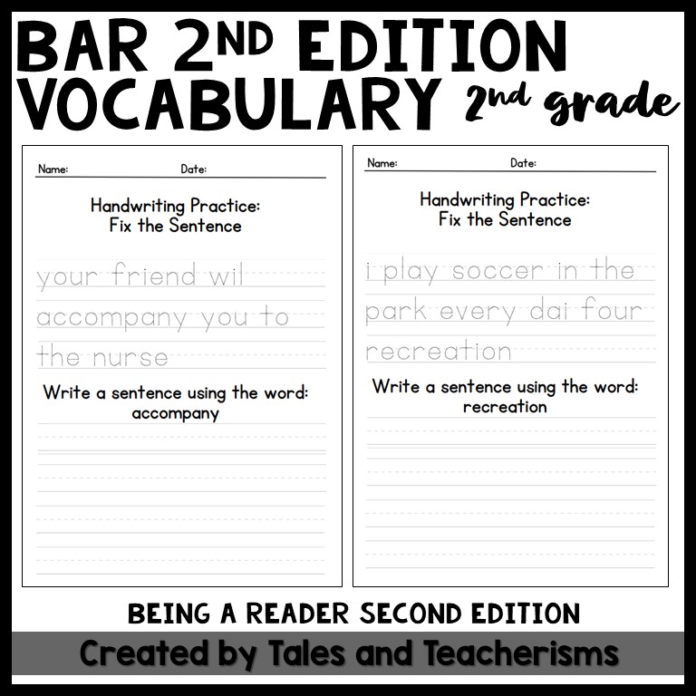 Vocabulary Practice to be used with Being a Reader Second Edition 1st ...