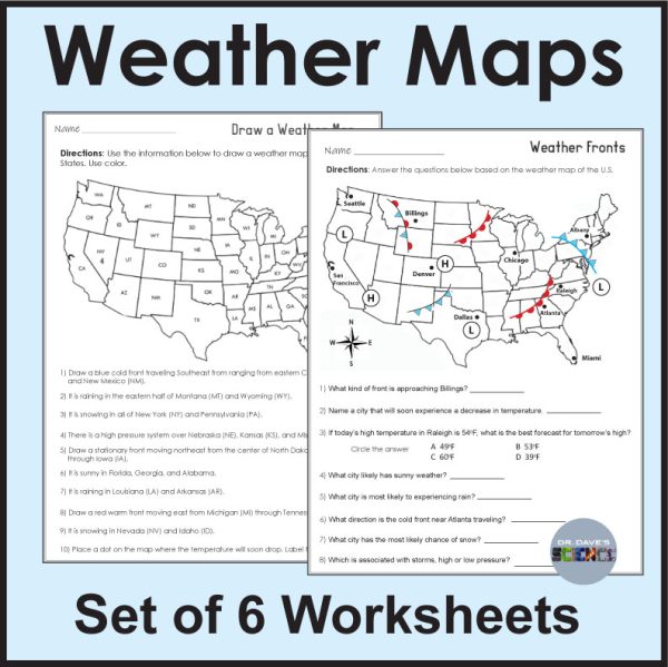 Weather Worksheets Maps Chart - Made By Teachers
