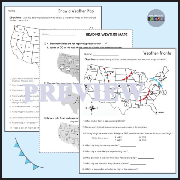 Weather Worksheets Maps Chart - Made By Teachers
