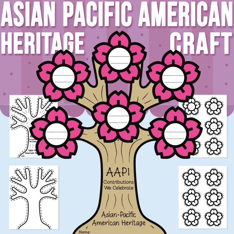 AAPI Asian Pacific American Heritage Month Pacific Islander Bulletin Board Craft