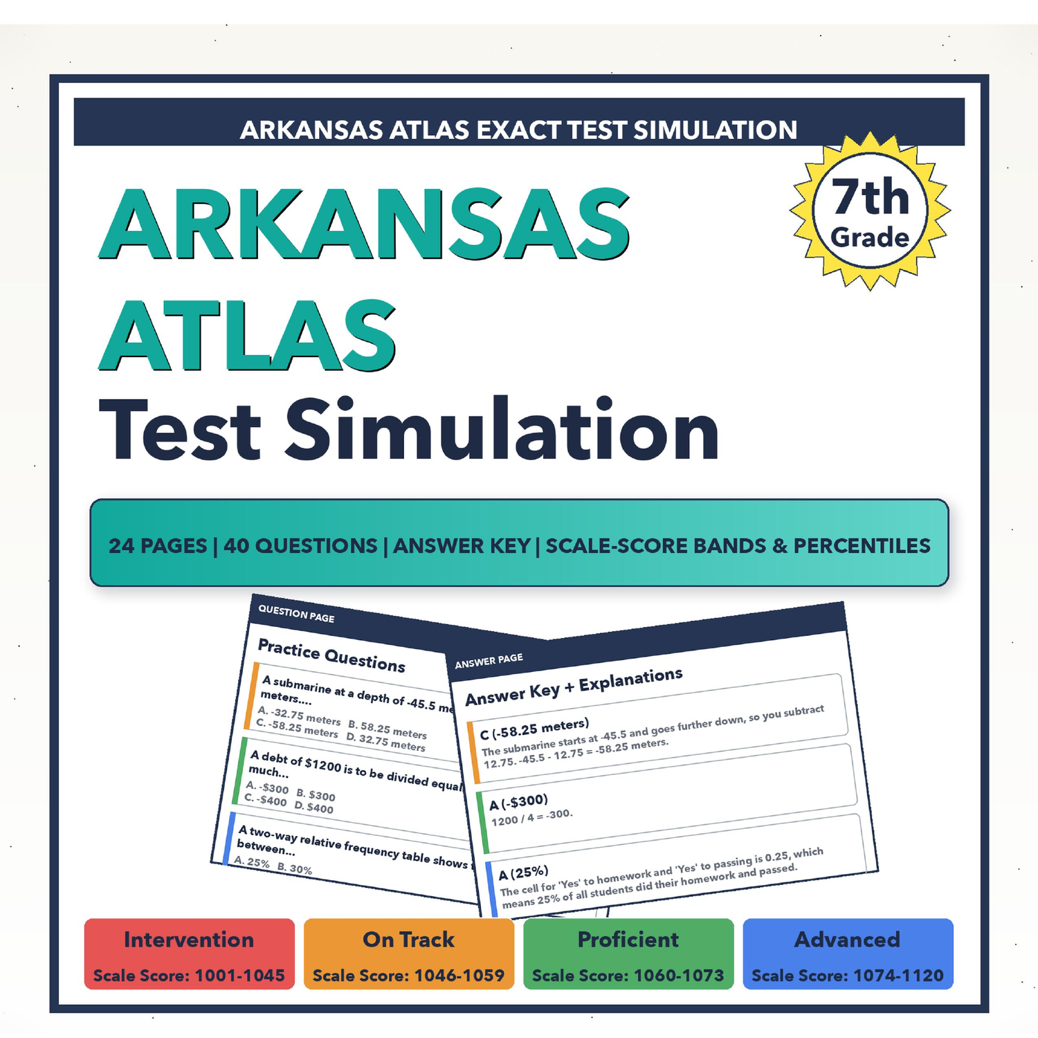[Grade 7] Louisiana LEAP 2025 Math Test Simulation | All 4 Levels (650 ...