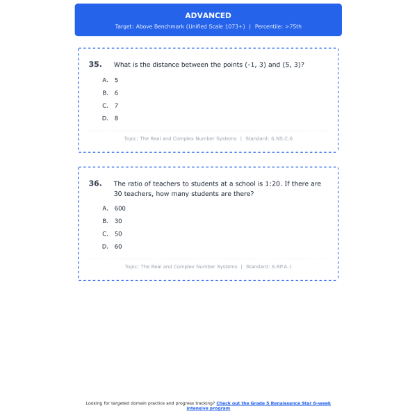 [Grade 5] Renaissance Star Math Test Simulation | All 4 Levels (999 ...