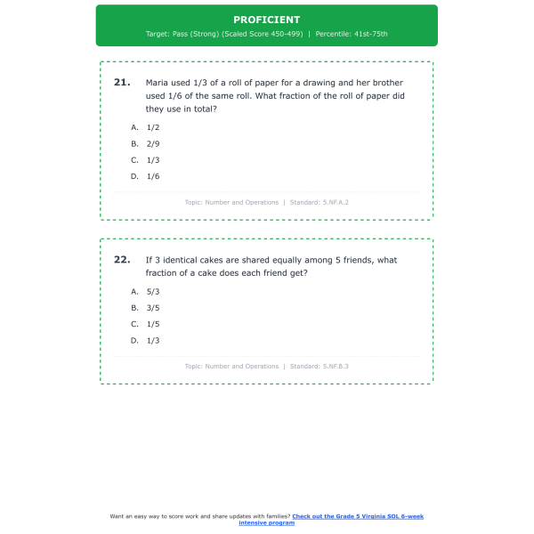 [Grade 5] Virginia SOL Math Test Simulation | All 4 Levels (400-500 ...
