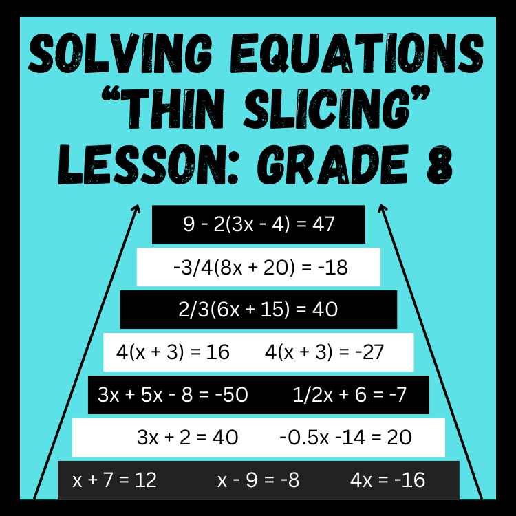 Systems Problem Solving BTC Thin Slicing Lesson | Grade 8 Math | Made ...