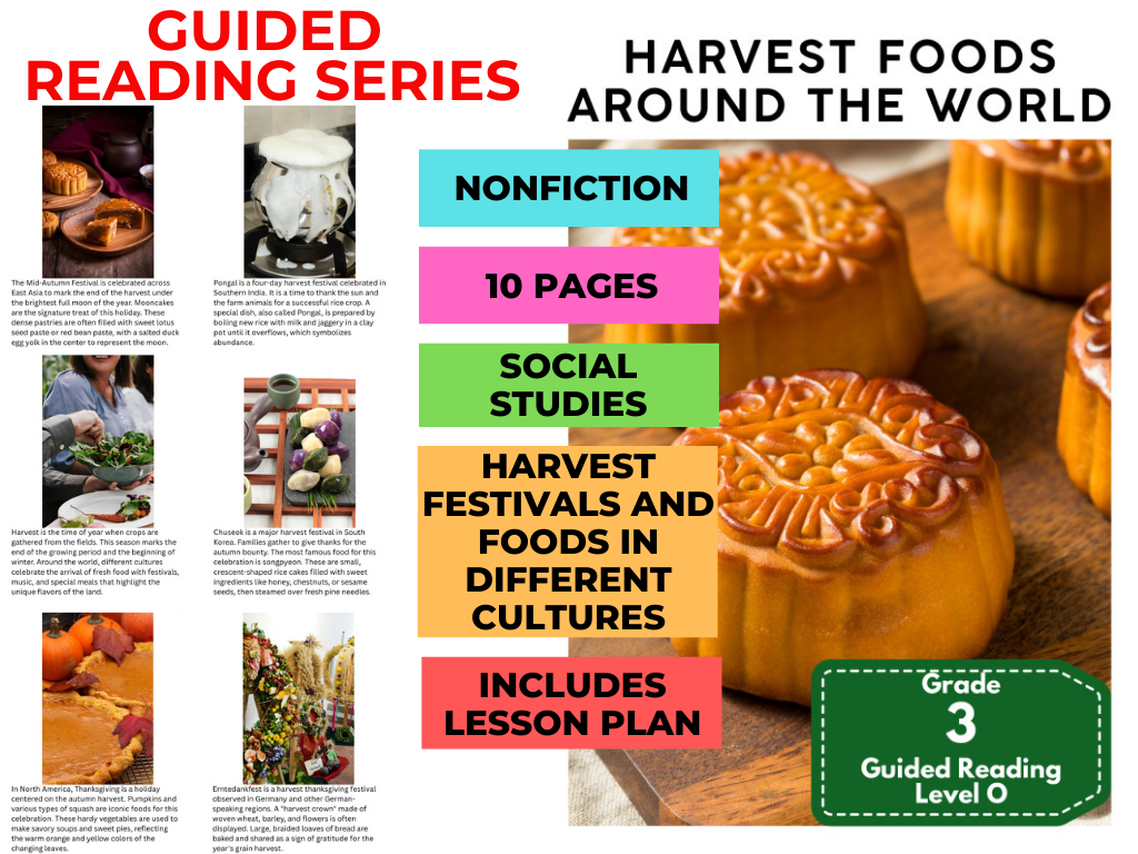 Guided Reading Level O - World Harvest Foods (with Lesson Plan)