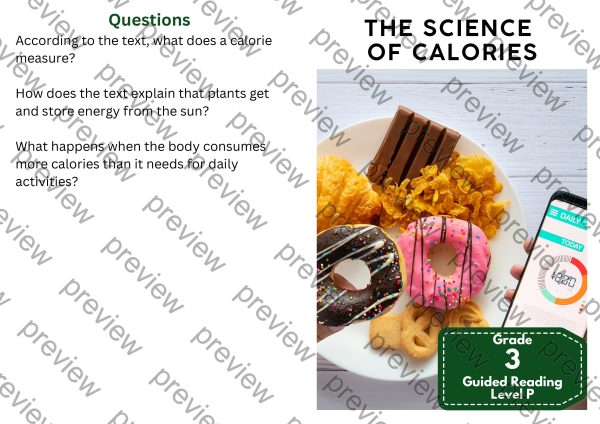 The Science of Calories: Guided Reading Level P with Lesson Plan | Made ...