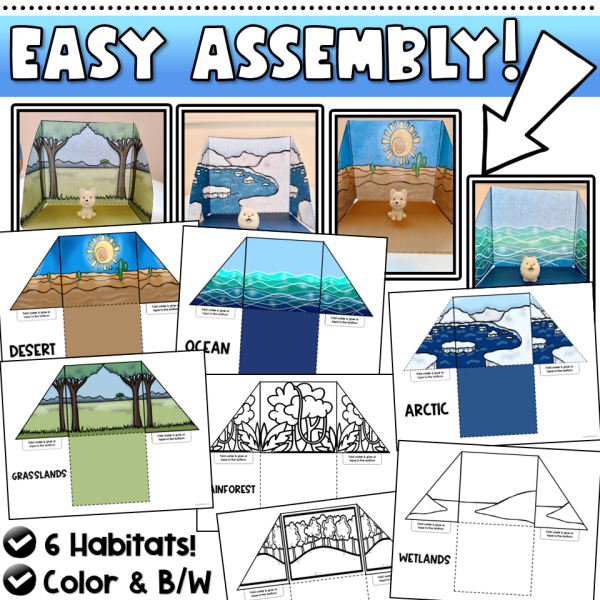 Animal Habitat Diorama Craft | Science and Writing Research Project ...