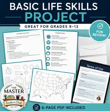 Life Skills Activities for High School/Real-Life Skills & Scenarios Project