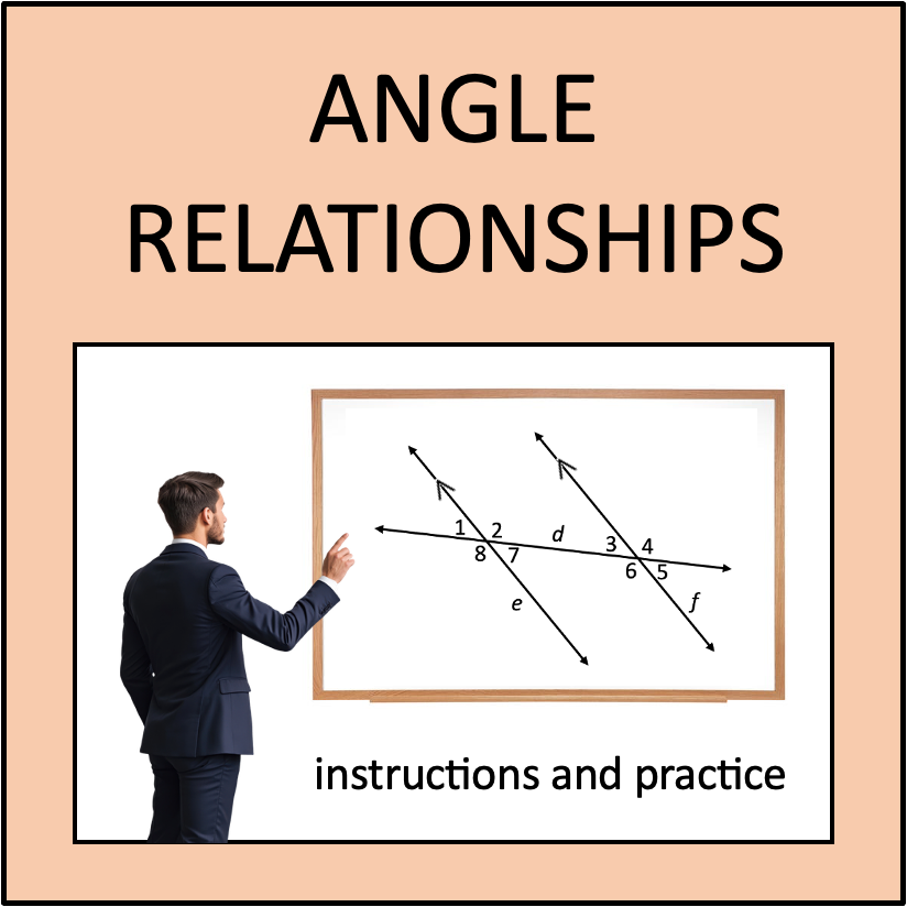 Angle Relationships - instructions and practice