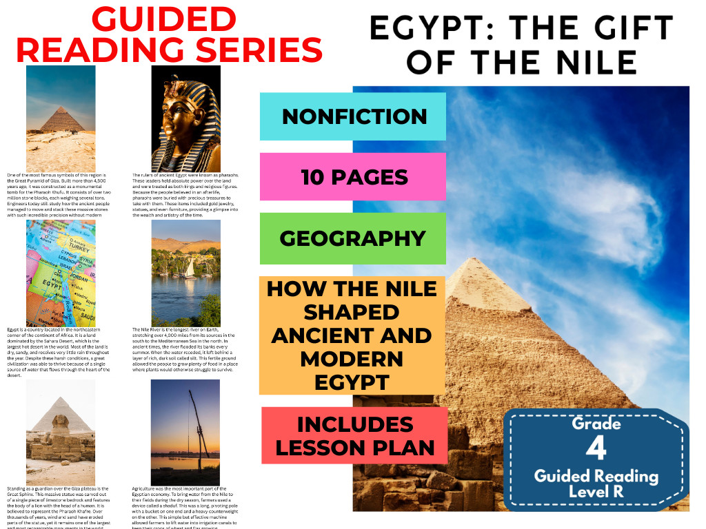 Egypt The Gift of the Nile: Guided Reading Level R with Lesson Plan