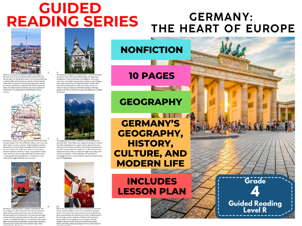 Germany: The Heart of Europe: Guided Reading Level R with Lesson Plan
