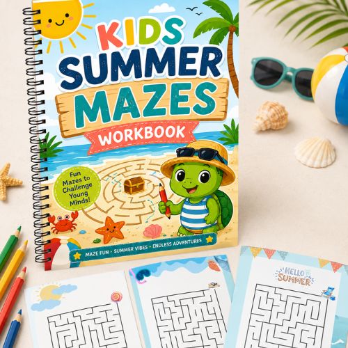 Summer Mazes Activity Workbook