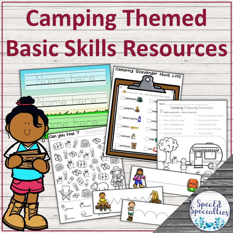 ESY Camping Summer Fine Motor and Visual Discrimination Craft Activities