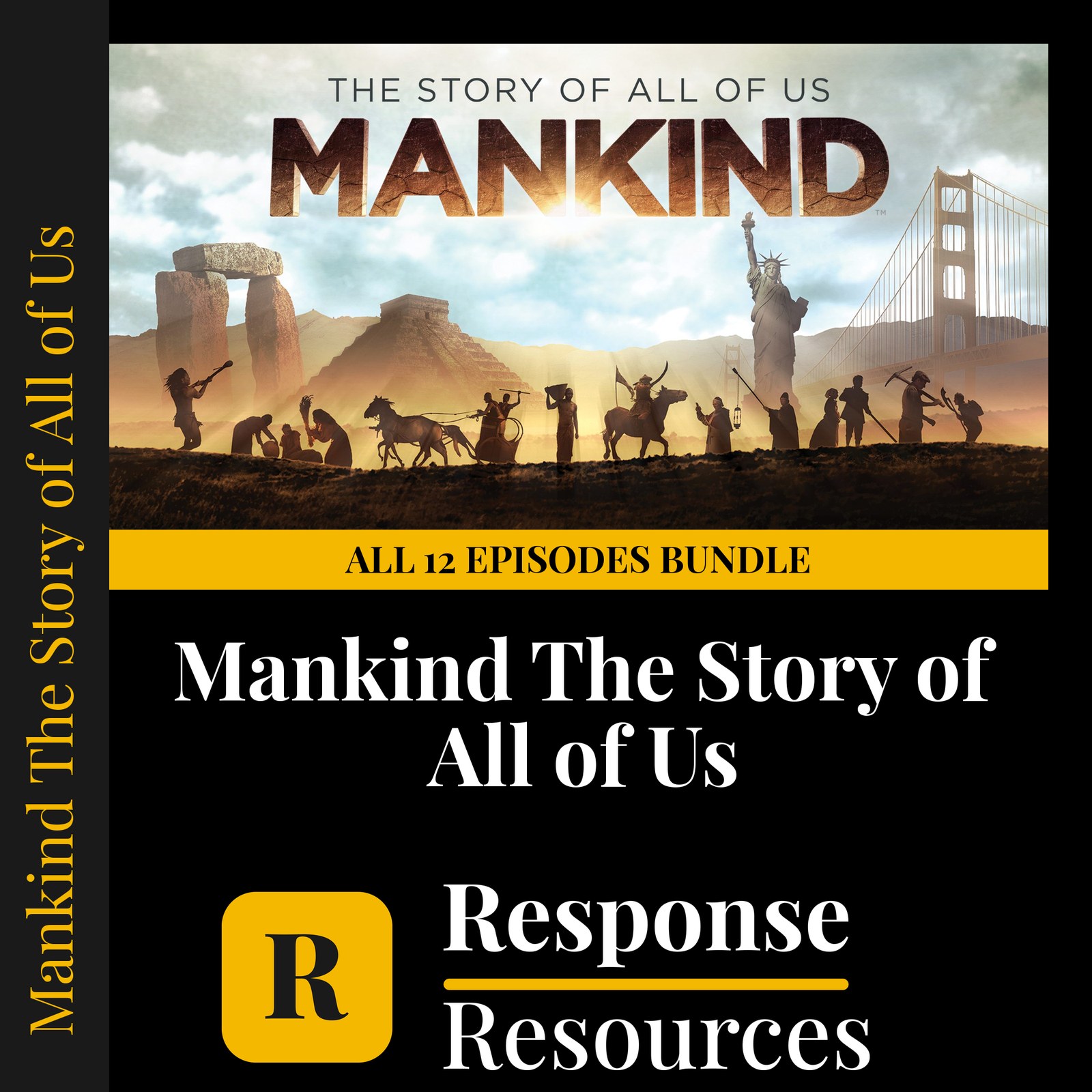 Mankind The Story of All of Us - All 12 Episodes Bundle - Worksheets & Keys