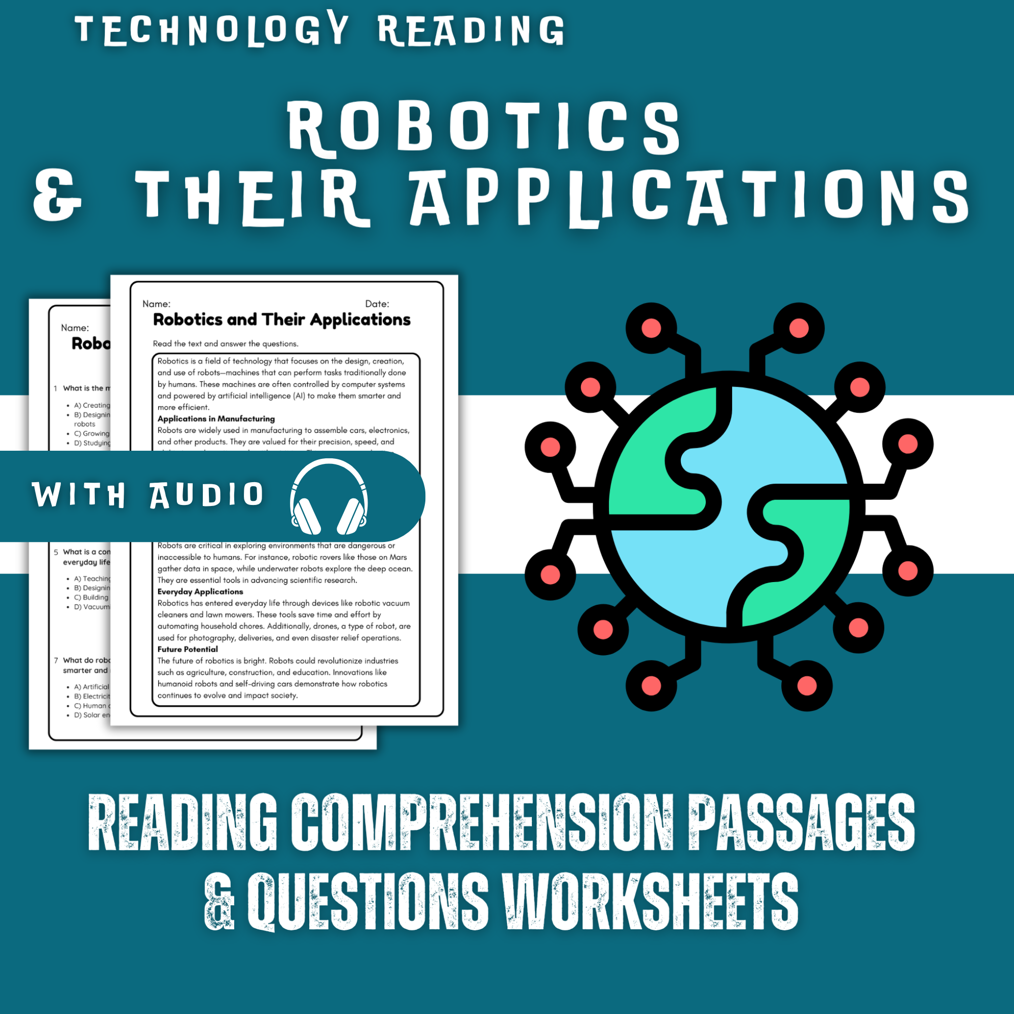 Robotics and Their Applications Reading Comprehension Worksheet with Questions and Answers