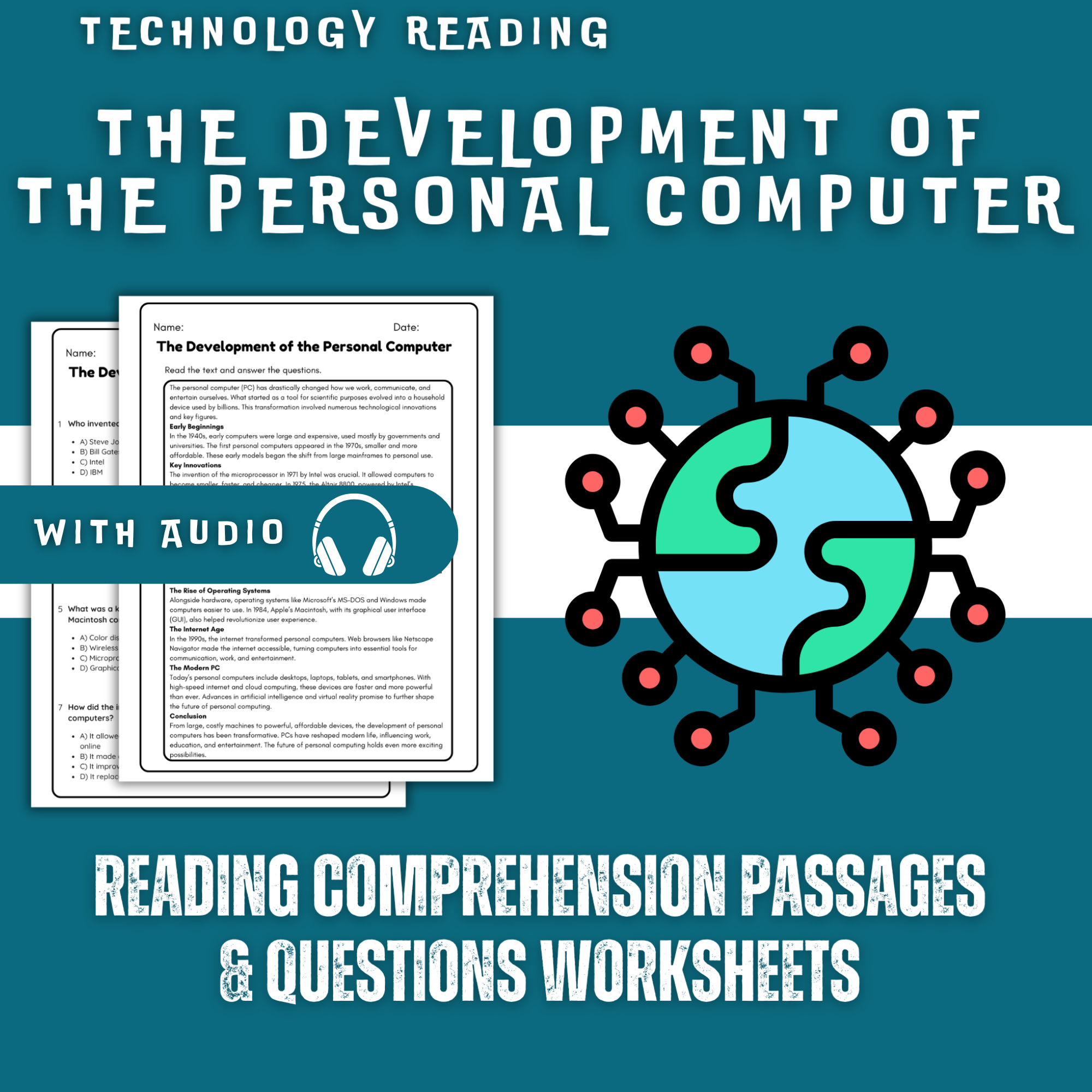 The Development of the Personal Computer Reading Comprehension Worksheet with Questions and Answers