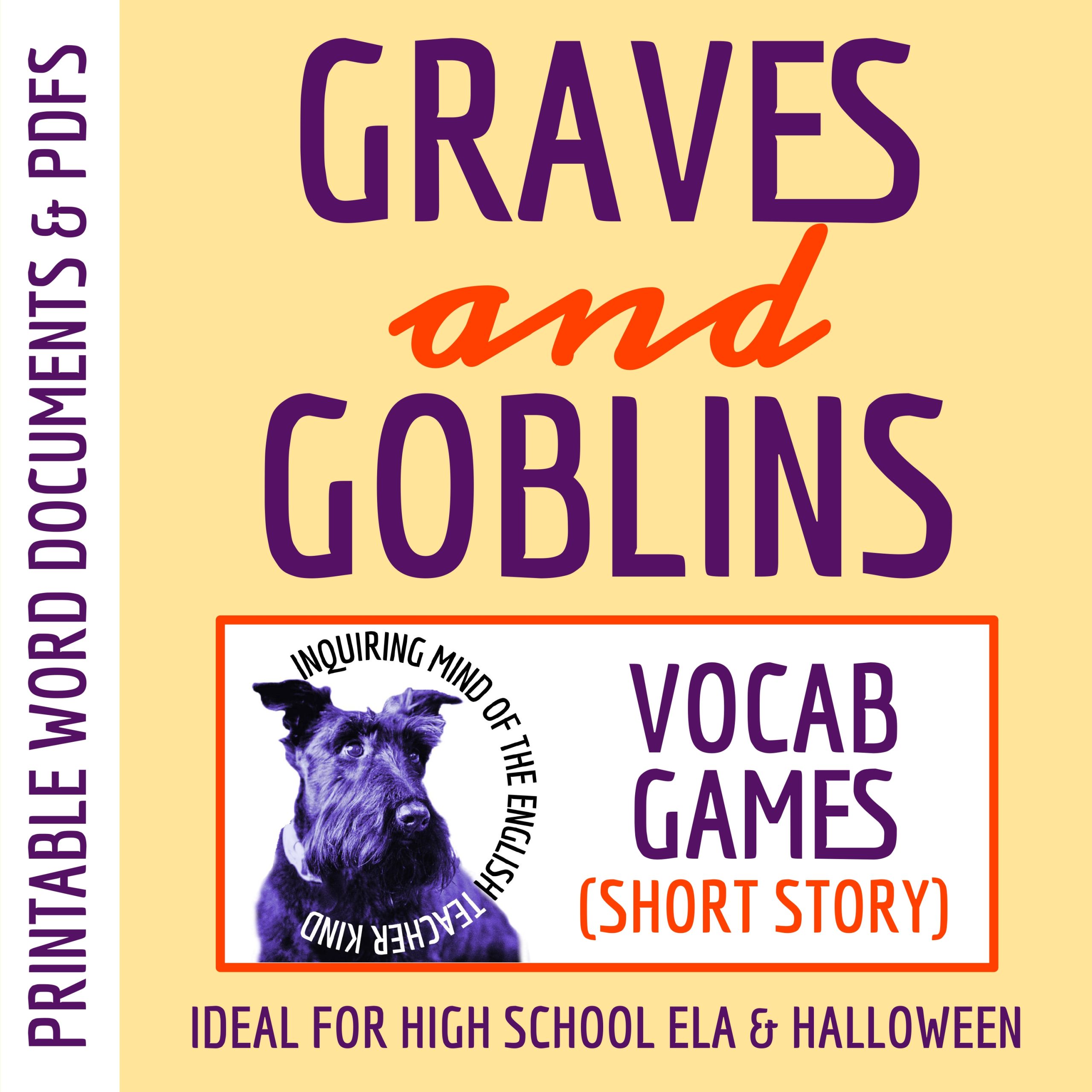 "Graves and Goblins" by Nathaniel Hawthorne Vocabulary Games