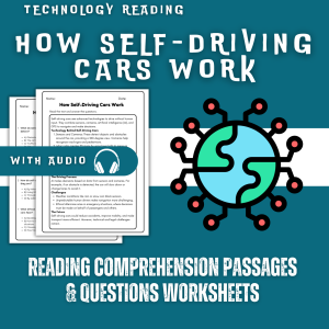 How Self-Driving Cars Work Reading Comprehension Worksheet with Questions and Answers