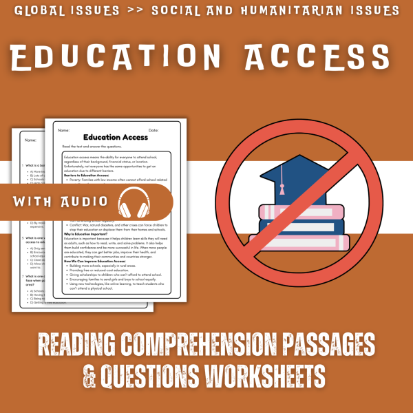 Education Access Reading Comprehension Worksheet with Questions and ...