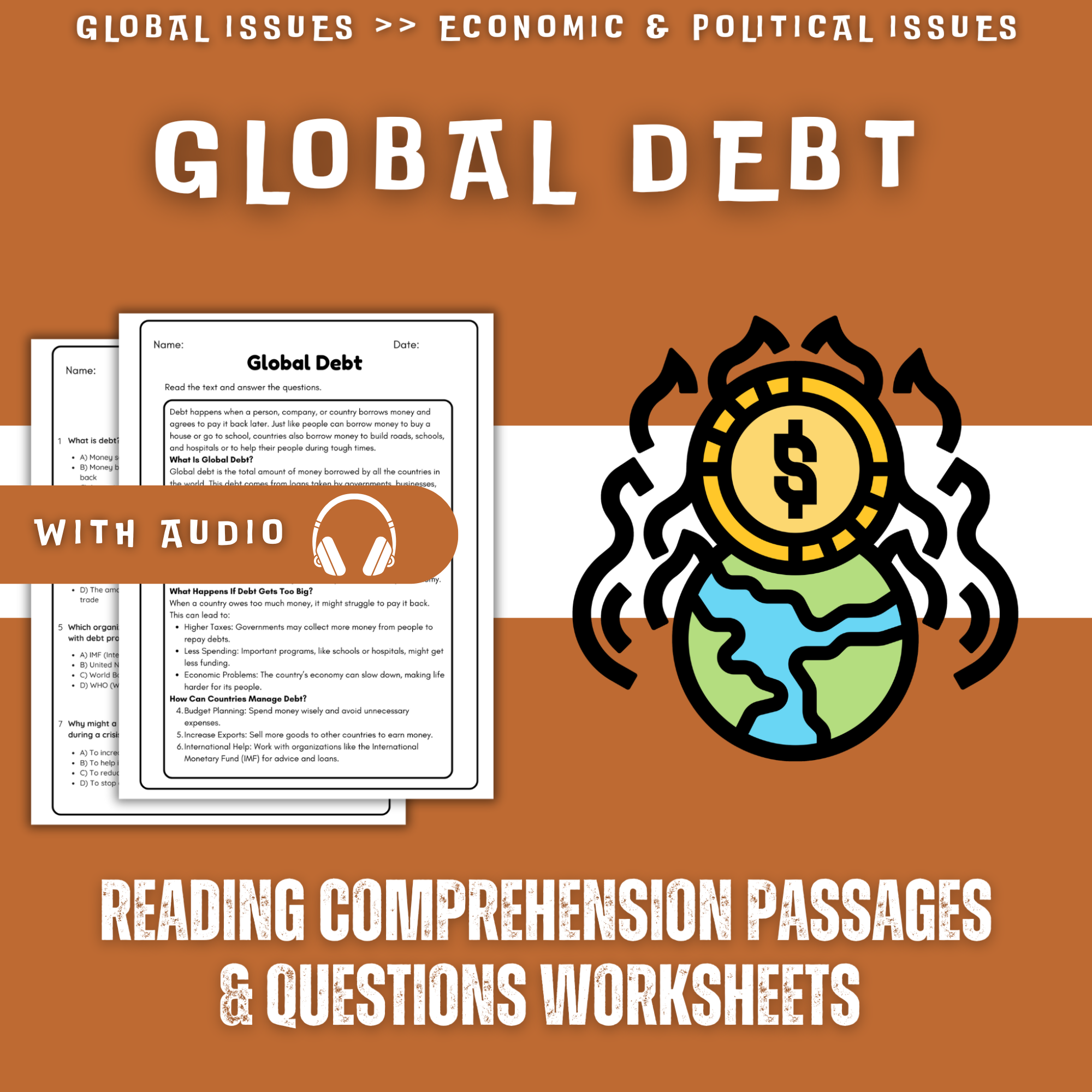 Setting Financial Goals Reading Comprehension Worksheet with Questions ...