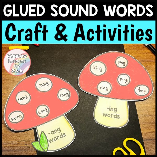 Worksheets ing ang ong ung words | Glued Sounds Craft | ink ank onk unk ...