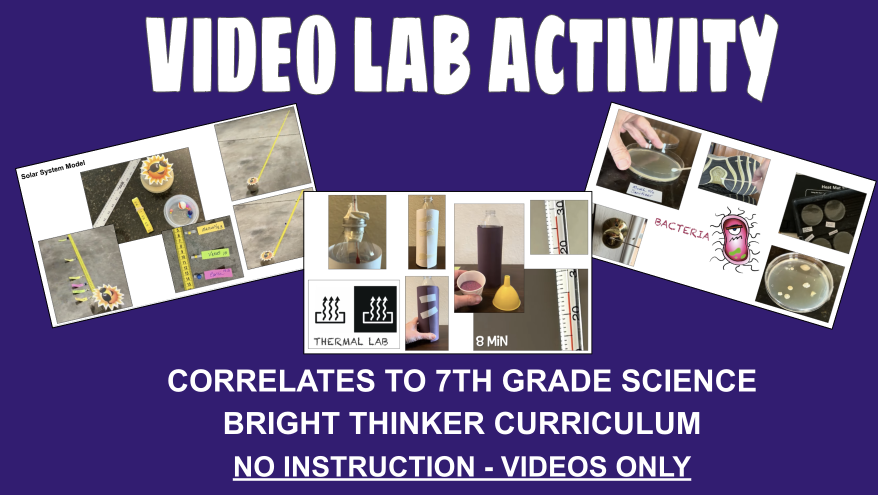 7th Grade Science Lab Activities - Videos Only (Bright Thinker)