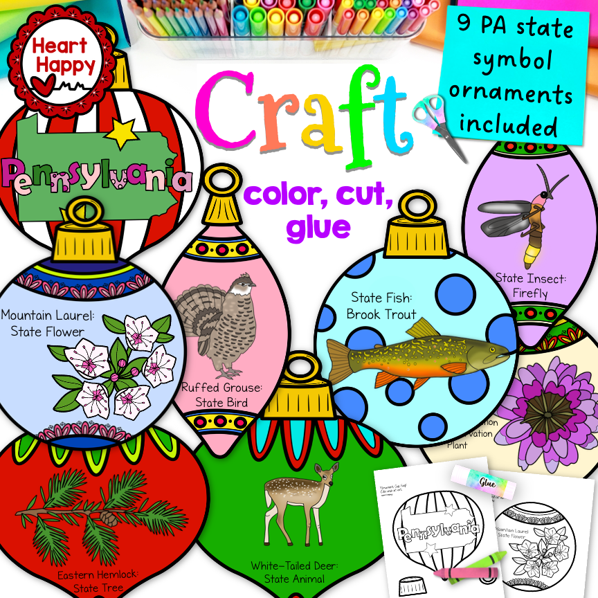 Pennsylvania State Symbols | Christmas Ornament Crafts