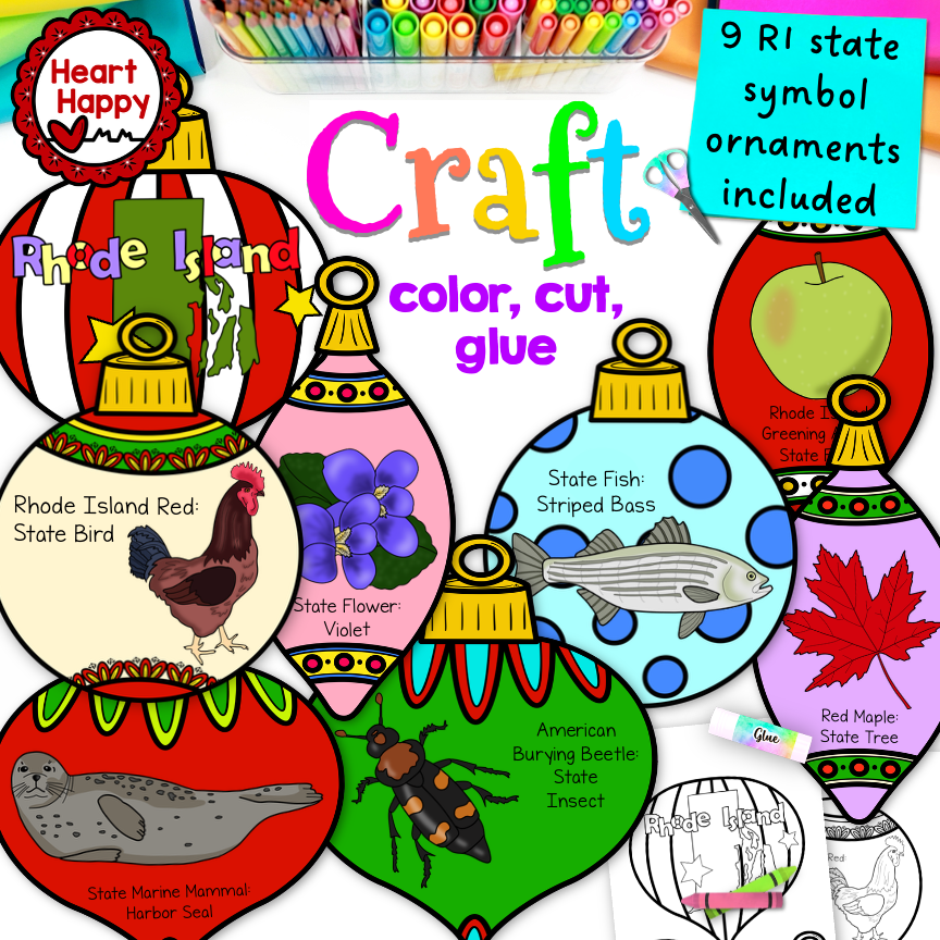 Rhode Island State Symbols | Christmas Ornament Crafts