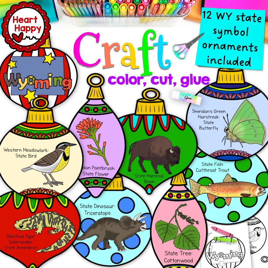 Wyoming State Symbols | Christmas Ornament Crafts