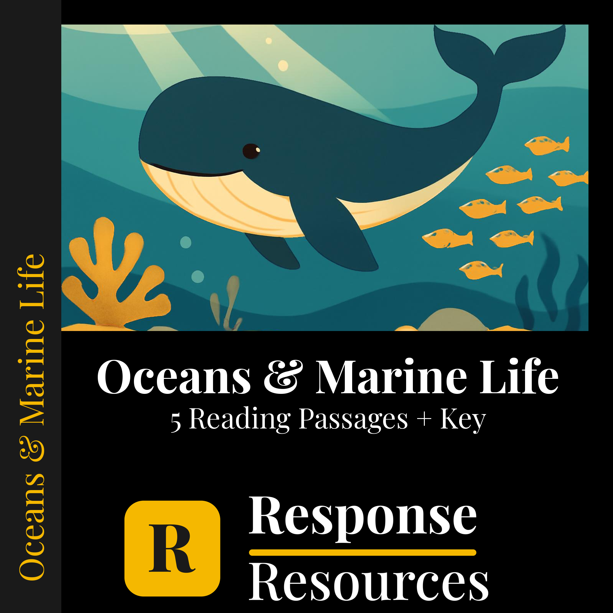 Oceans & Marine Life Reading Passages - 5 Texts + Questions