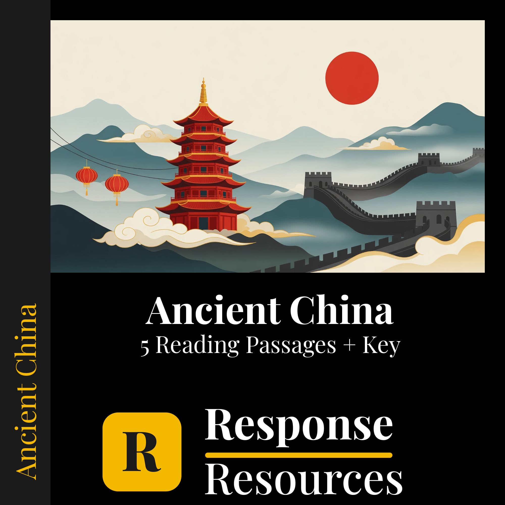 Ancient China Reading Passages - 5 Texts + Questions & Key