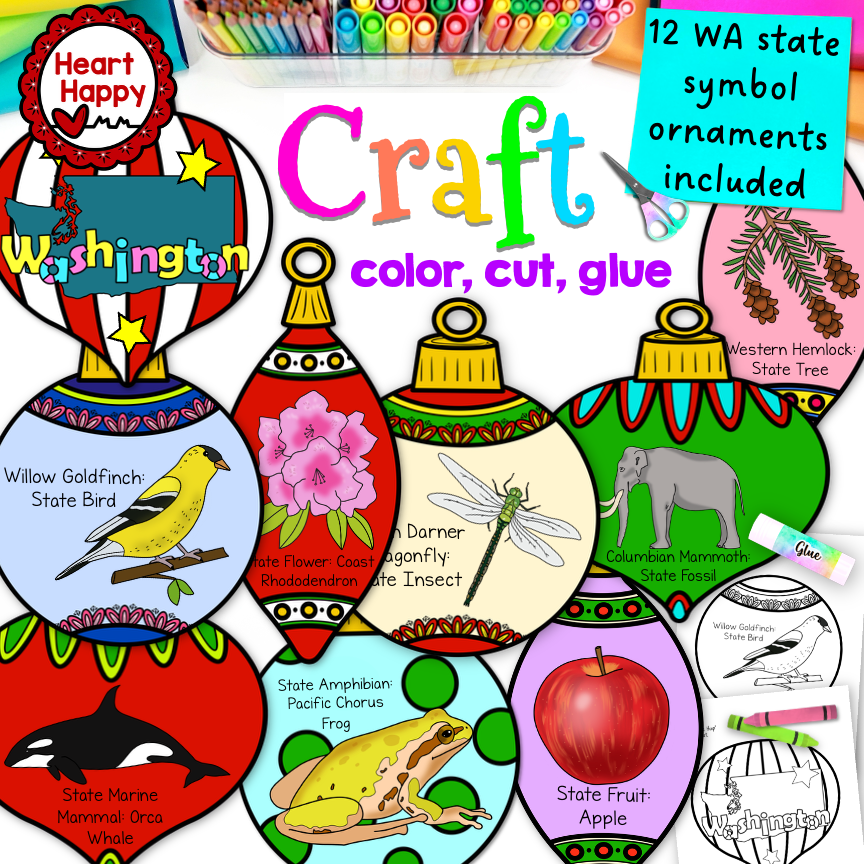 Washington State Symbols | Christmas Ornament Crafts